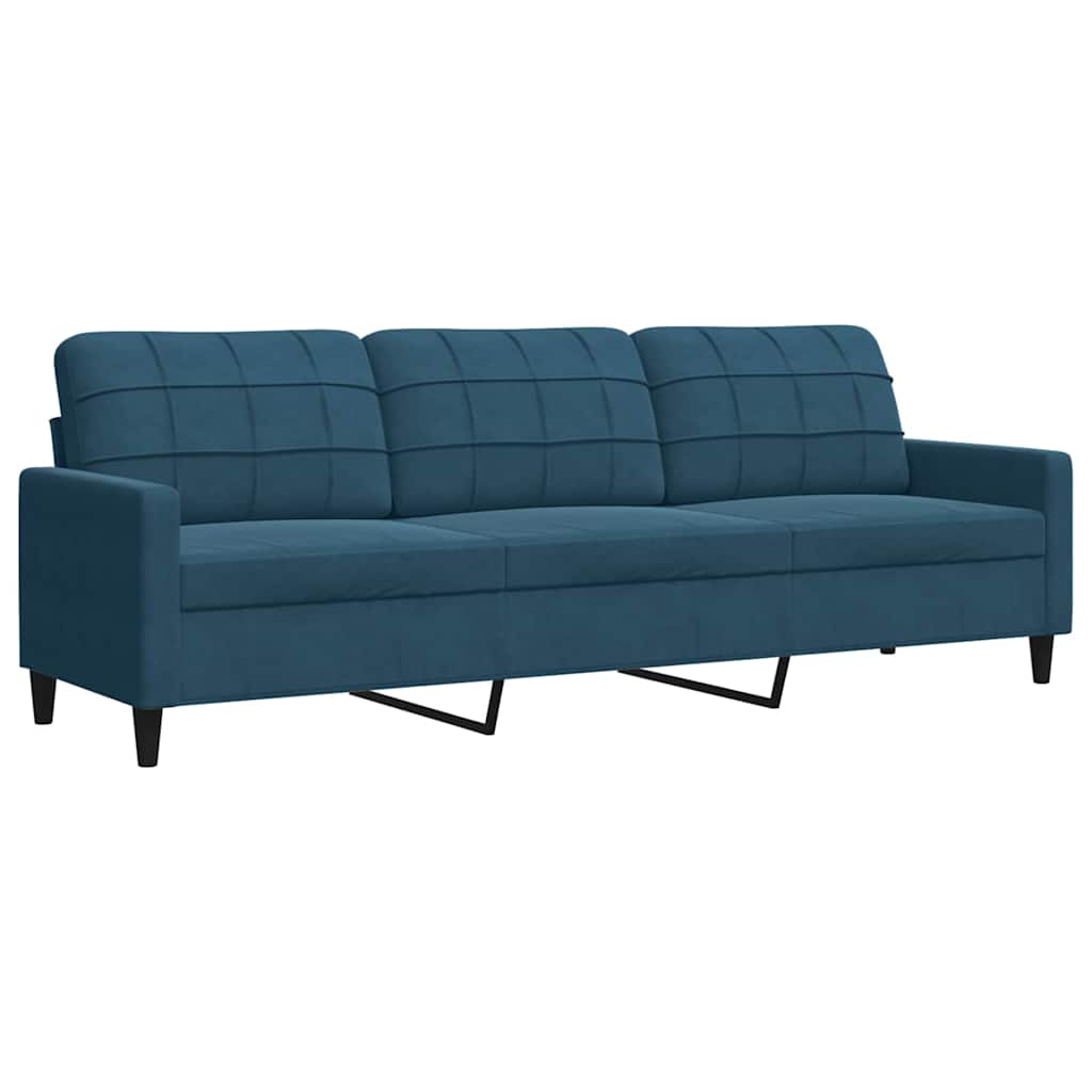 4-delige Loungeset met kussens en bolsters fluweel blauw is nu te koop bij PeponiXL, paradijselijk wonen!