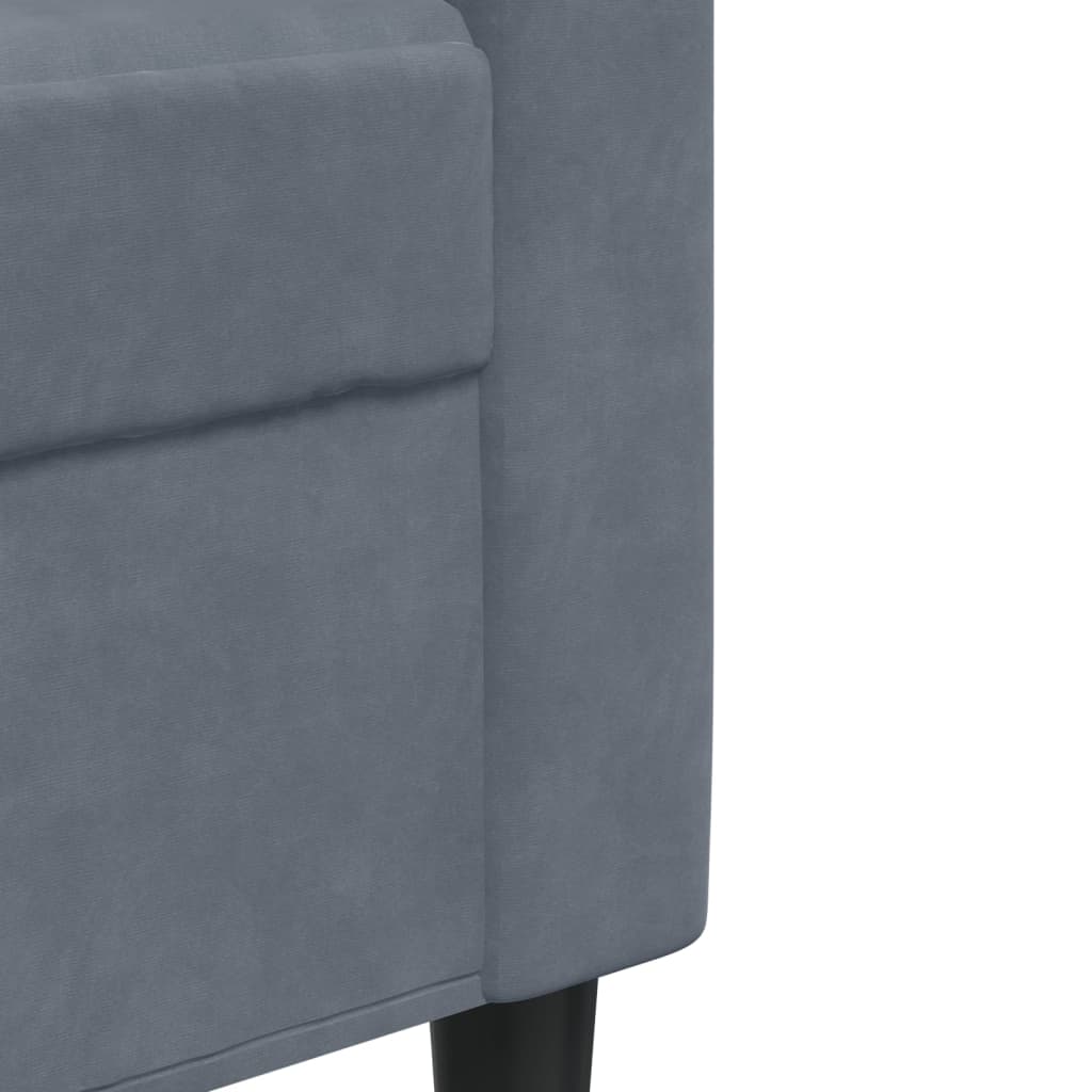 2-delige Loungeset met kussens fluweel donkergrijs is nu te koop bij PeponiXL, paradijselijk wonen!