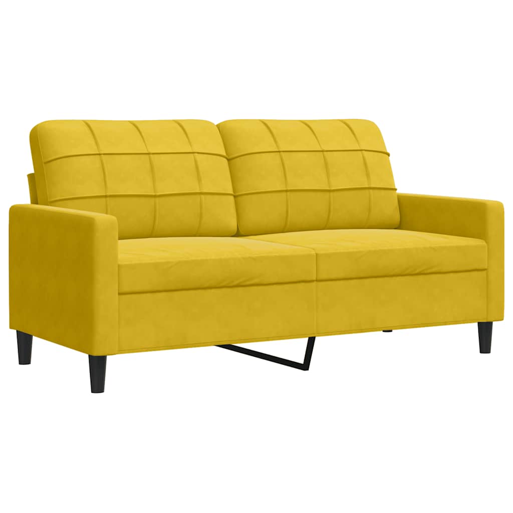 2-delige Loungeset met kussens fluweel geel is nu te koop bij PeponiXL, paradijselijk wonen!