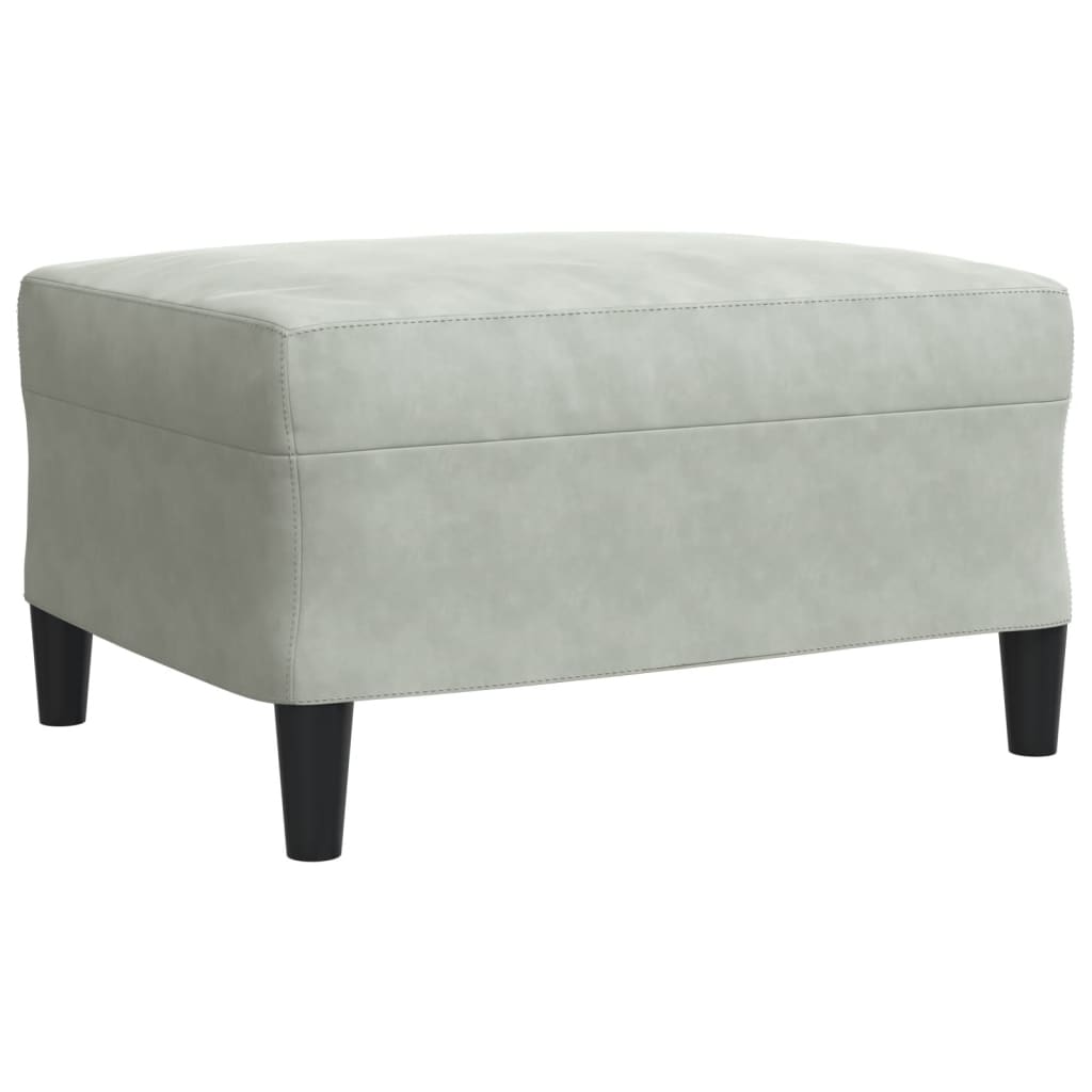 3-delige Loungeset met kussens fluweel lichtgrijs is nu te koop bij PeponiXL, paradijselijk wonen!