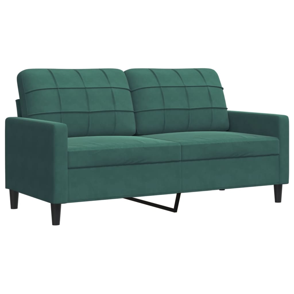 3-delige Loungeset met kussens fluweel donkergroen is nu te koop bij PeponiXL, paradijselijk wonen!