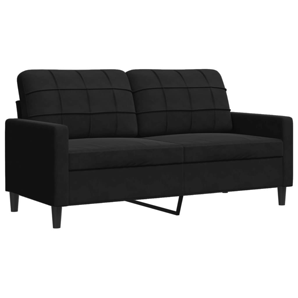3-delige Loungeset met kussens fluweel zwart is nu te koop bij PeponiXL, paradijselijk wonen!