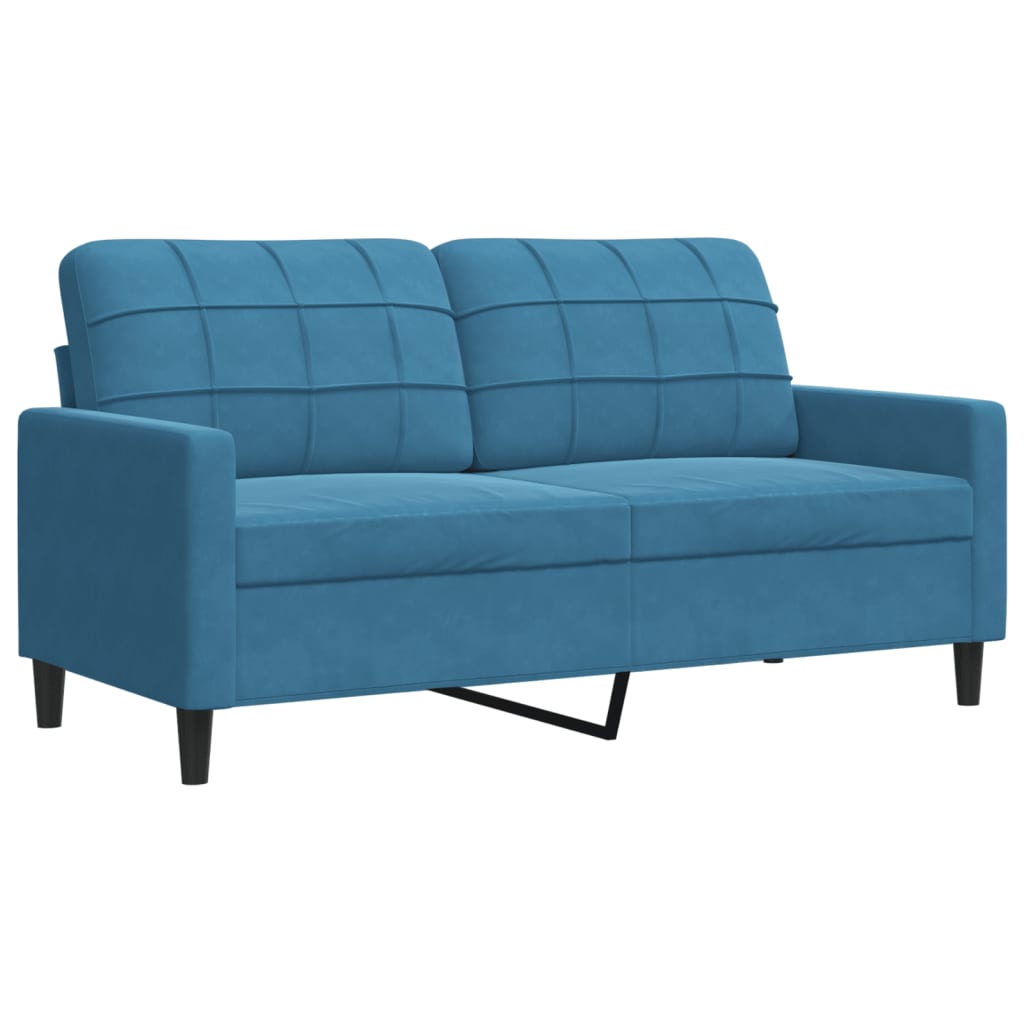 3-delige Loungeset met kussens fluweel blauw is nu te koop bij PeponiXL, paradijselijk wonen!