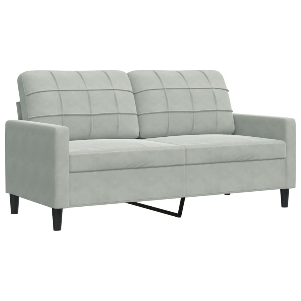 3-delige Loungeset met kussens en bolsters fluweel lichtgrijs is nu te koop bij PeponiXL, paradijselijk wonen!