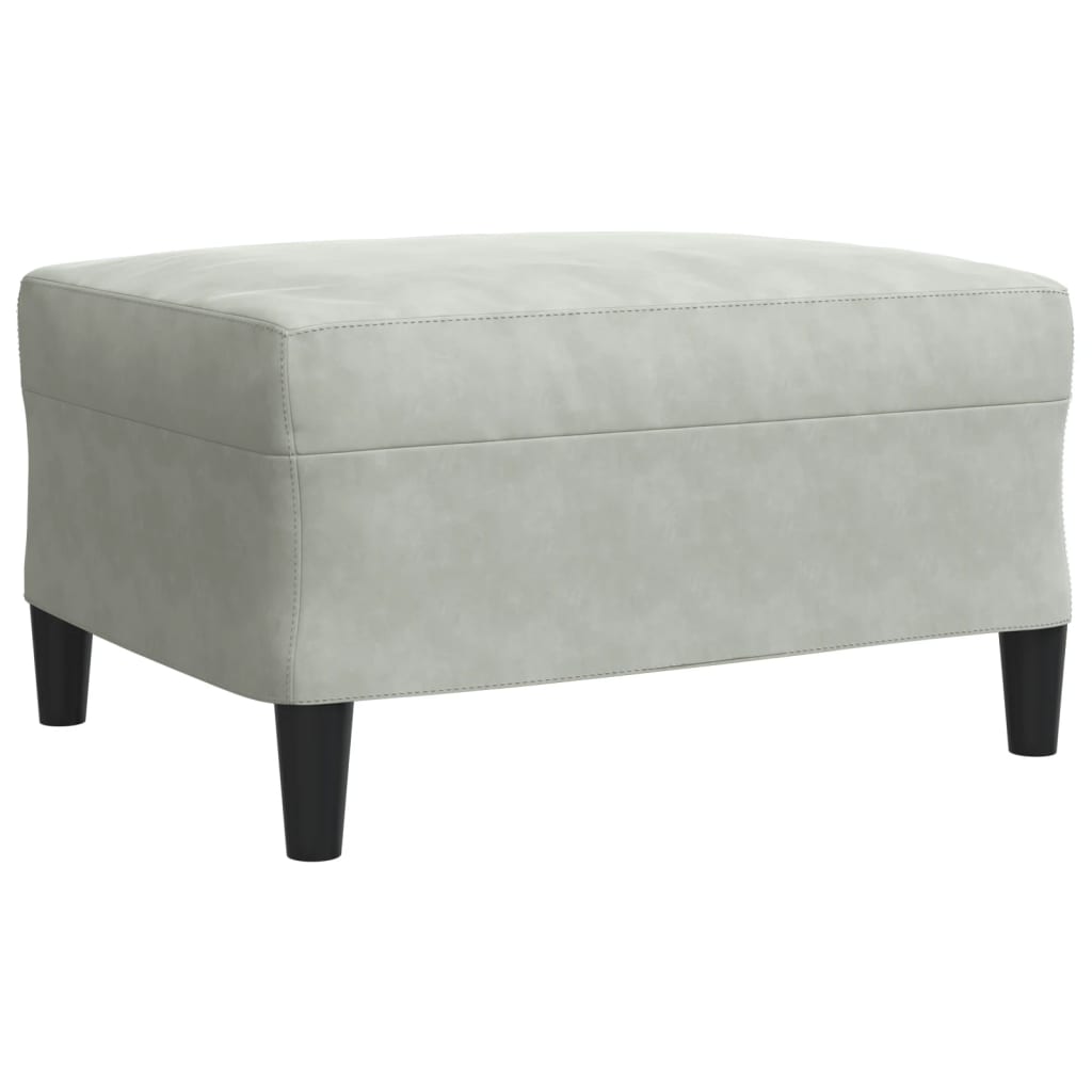 3-delige Loungeset met kussens en bolsters fluweel lichtgrijs is nu te koop bij PeponiXL, paradijselijk wonen!
