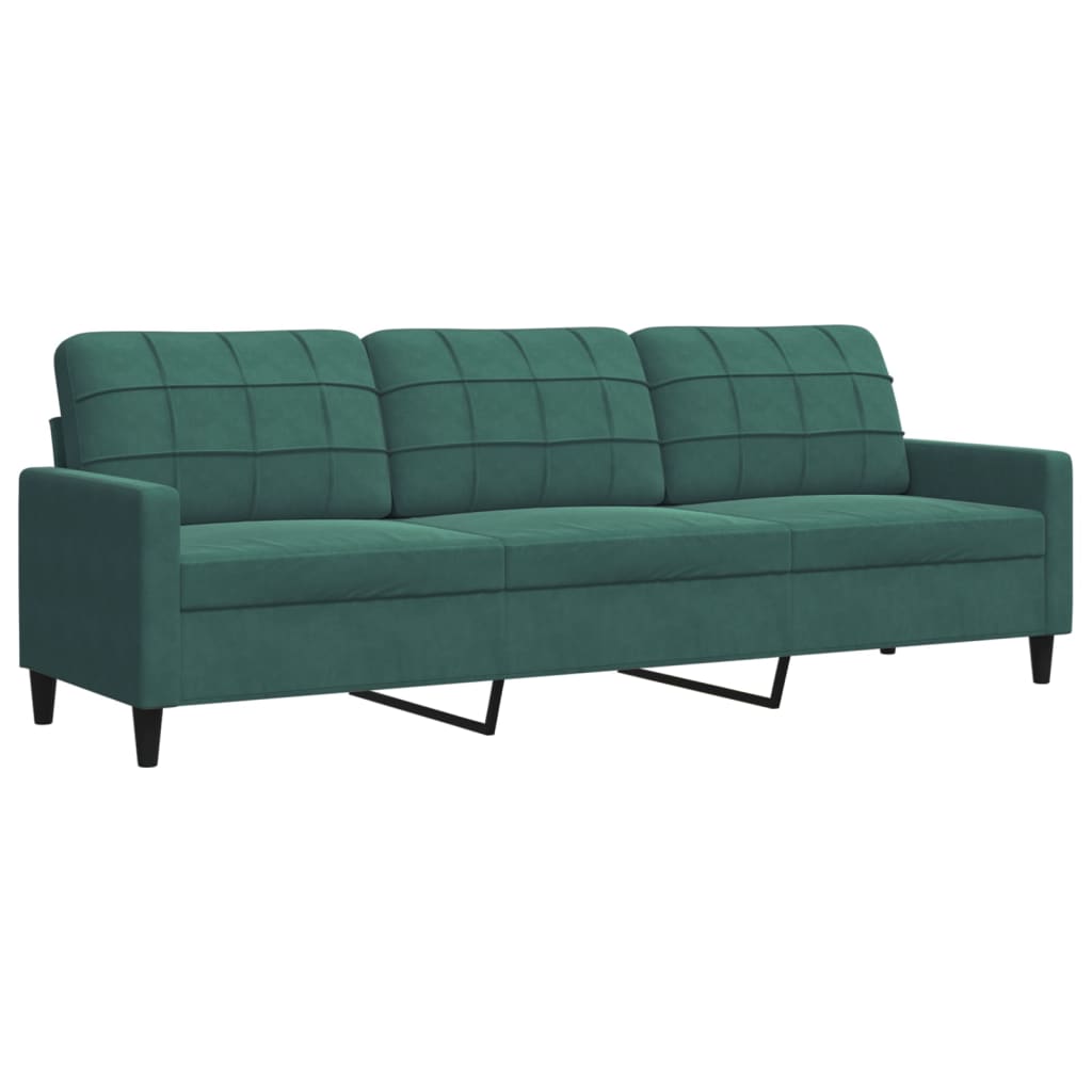 3-delige Loungeset met kussens en bolsters fluweel donkergroen is nu te koop bij PeponiXL, paradijselijk wonen!