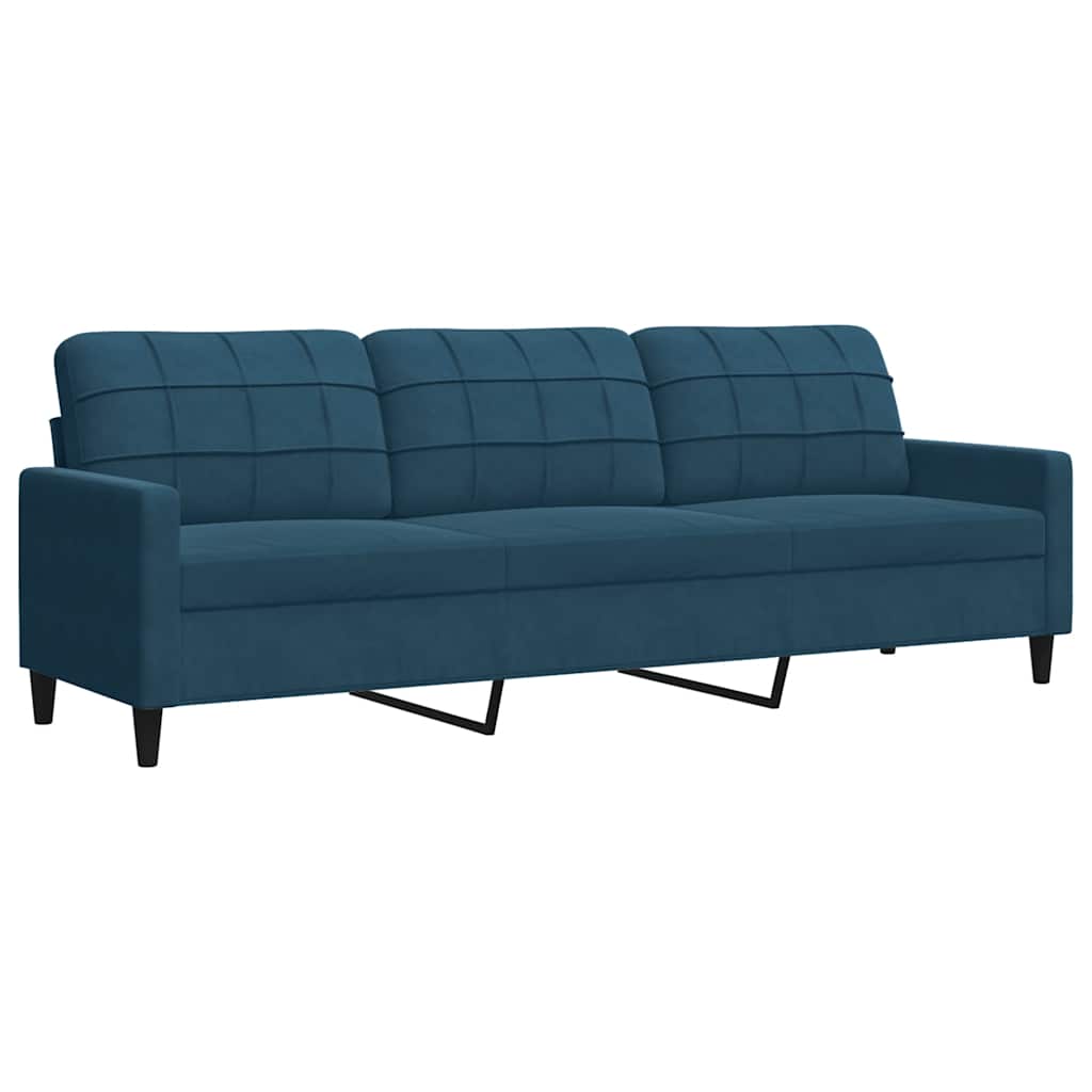 3-delige Loungeset met kussens en bolsters fluweel blauw is nu te koop bij PeponiXL, paradijselijk wonen!