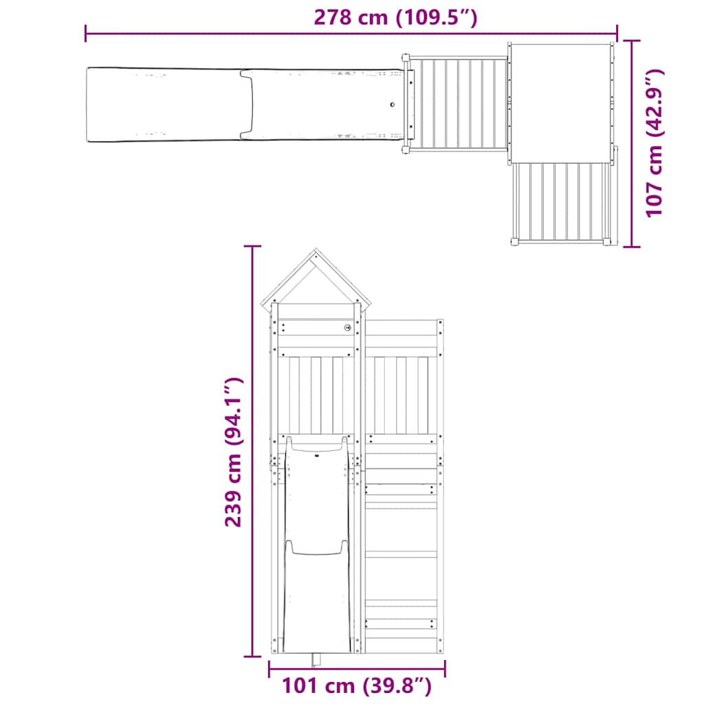 Speelhuis massief grenenhout is nu te koop bij PeponiXL, paradijselijk wonen!