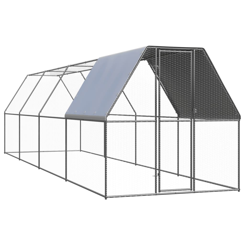 Kippenhok 2x8x2 m gegalvaniseerd staal is nu te koop bij PeponiXL, paradijselijk wonen!