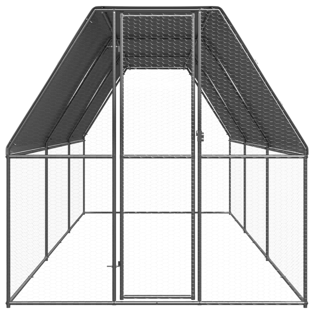 Kippenhok 2x6x2 m gegalvaniseerd staal