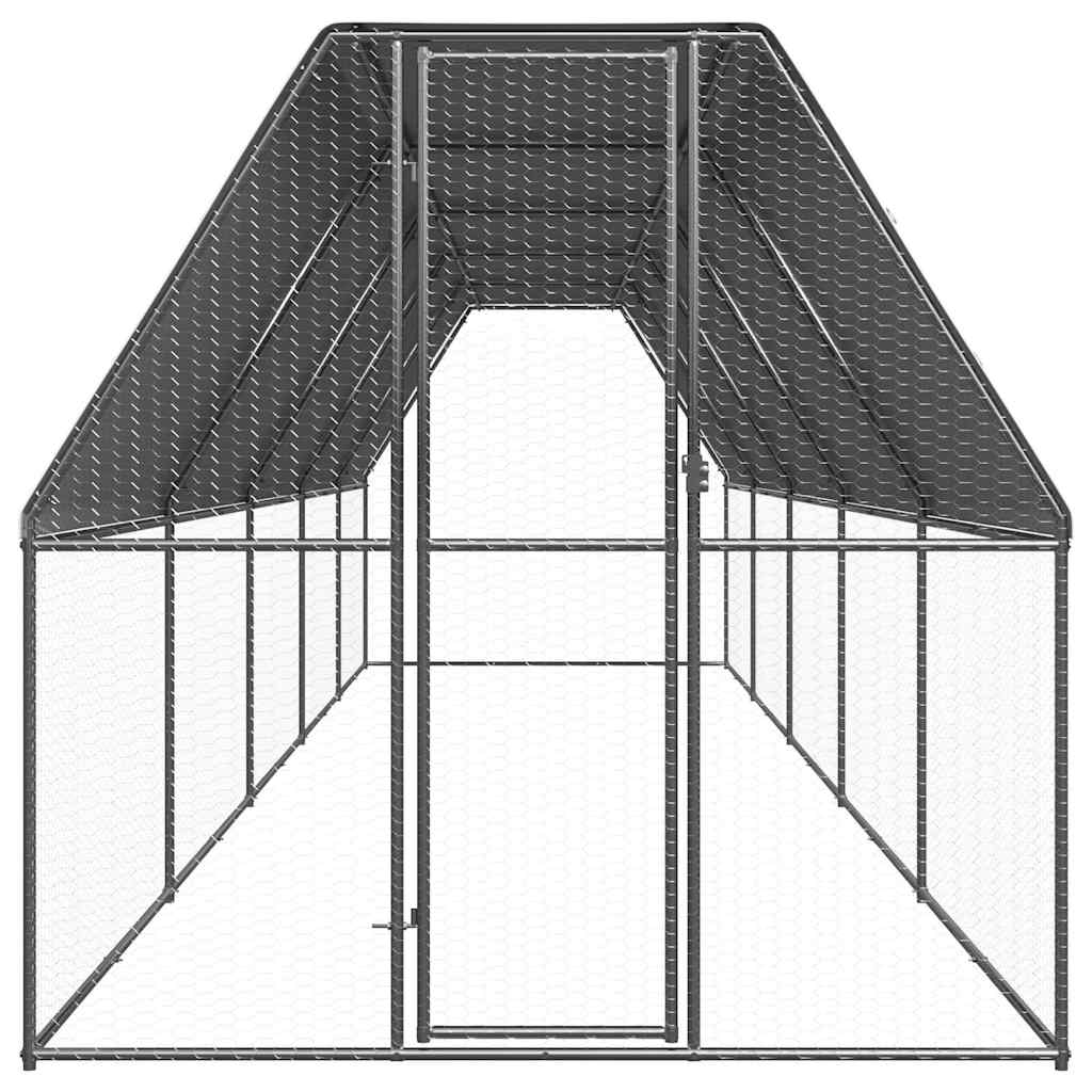 Kippenhok 2x10x2 m gegalvaniseerd staal