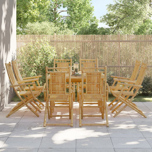Tuinstoelen 8 st inklapbaar 53x66x99 bamboe is nu te koop bij PeponiXL, paradijselijk wonen!