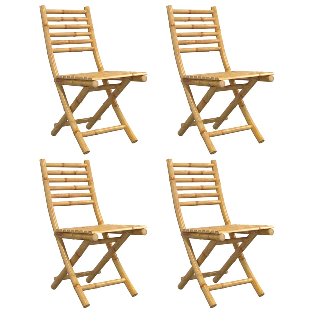 Tuinstoelen 4 st inklapbaar 43x54x88 bamboe is nu te koop bij PeponiXL, paradijselijk wonen!