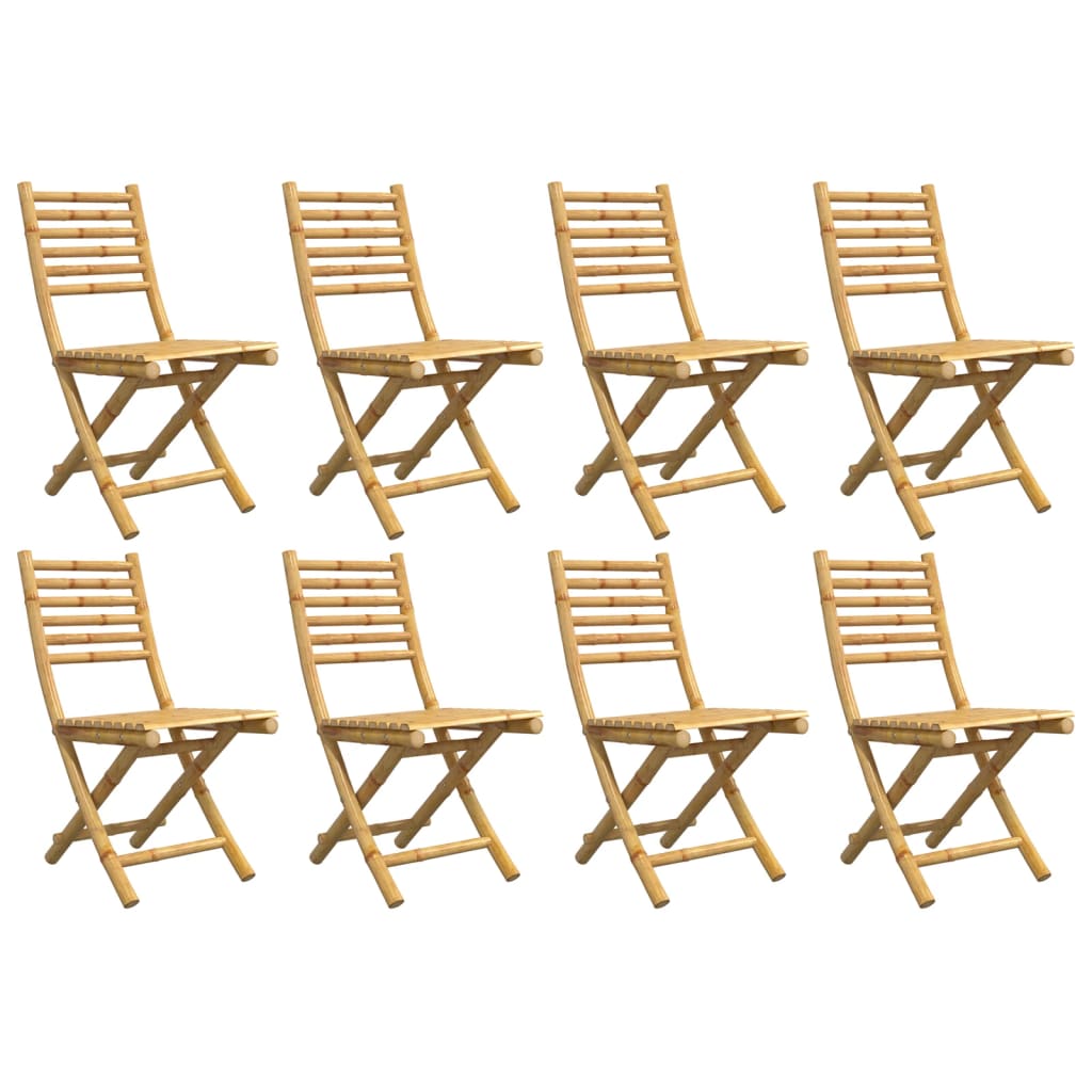 Tuinstoelen 8 st inklapbaar 43x54x88 bamboe is nu te koop bij PeponiXL, paradijselijk wonen!
