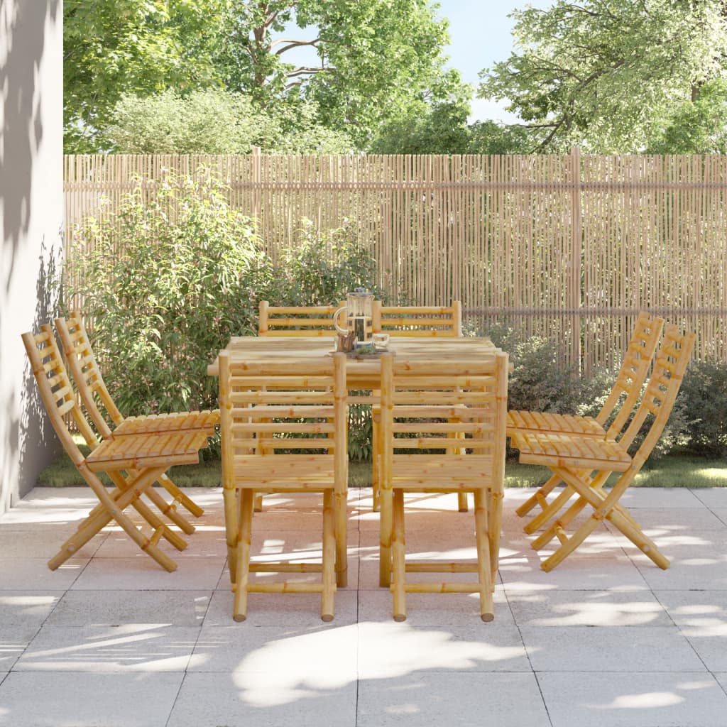 Tuinstoelen 8 st inklapbaar 43x54x88 bamboe is nu te koop bij PeponiXL, paradijselijk wonen!
