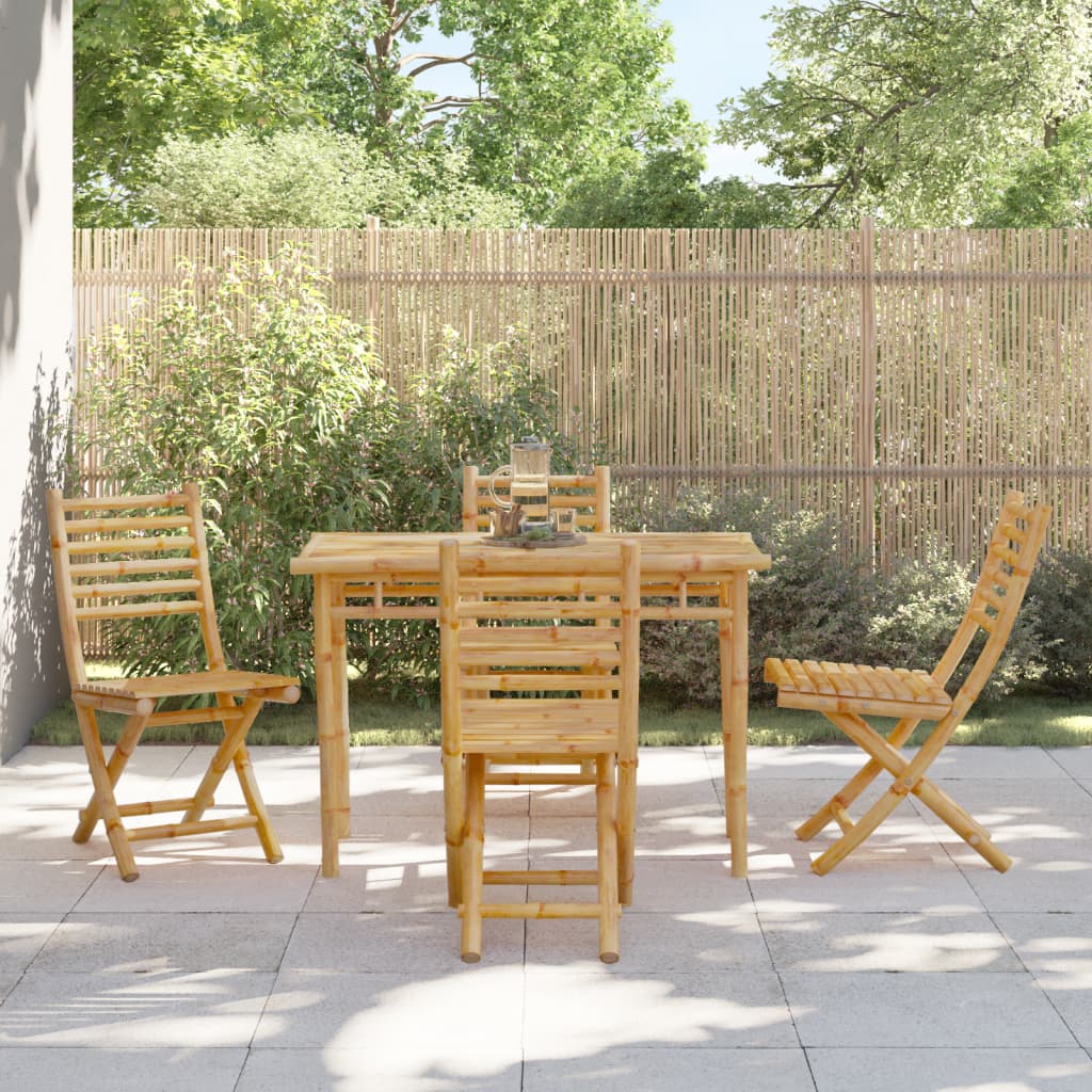 5-delige Tuinset bamboe is nu te koop bij PeponiXL, paradijselijk wonen!