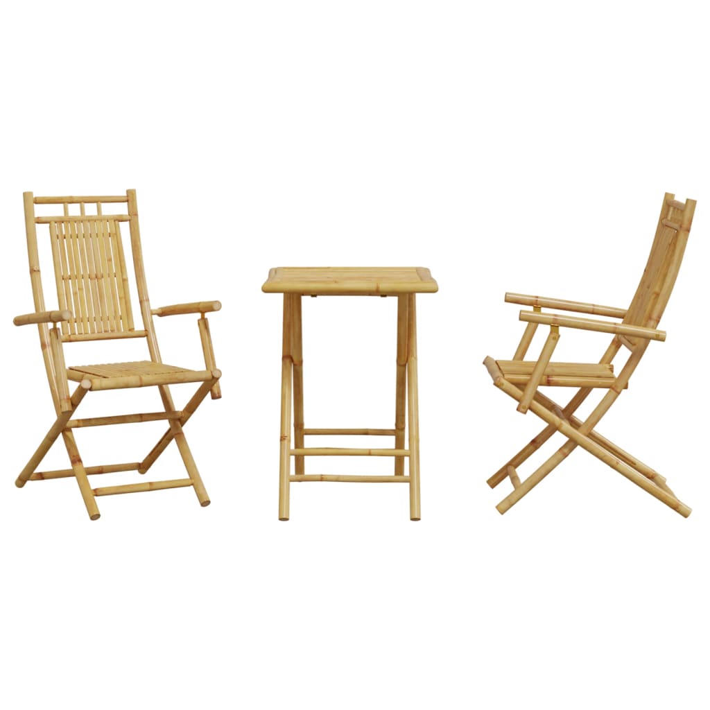 3-delige Bistroset bamboe is nu te koop bij PeponiXL, paradijselijk wonen!