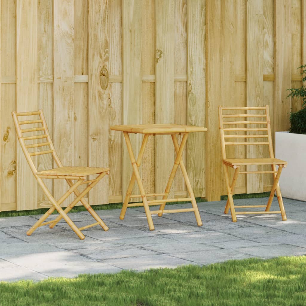 3-delige Bistroset bamboe is nu te koop bij PeponiXL, paradijselijk wonen!