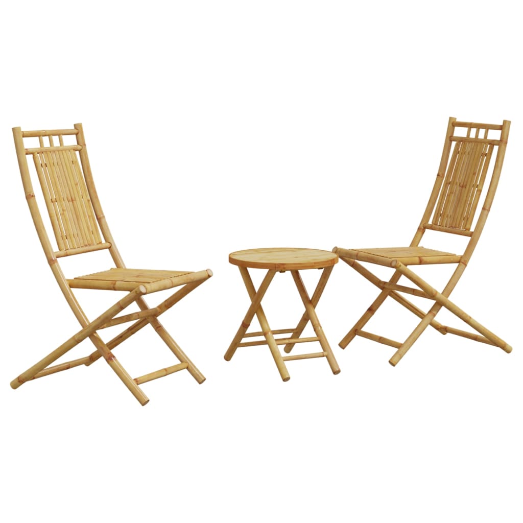 3-delige Bistroset bamboe is nu te koop bij PeponiXL, paradijselijk wonen!
