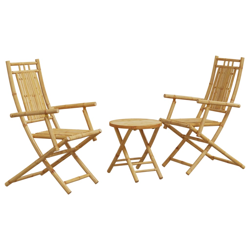 3-delige Bistroset bamboe is nu te koop bij PeponiXL, paradijselijk wonen!