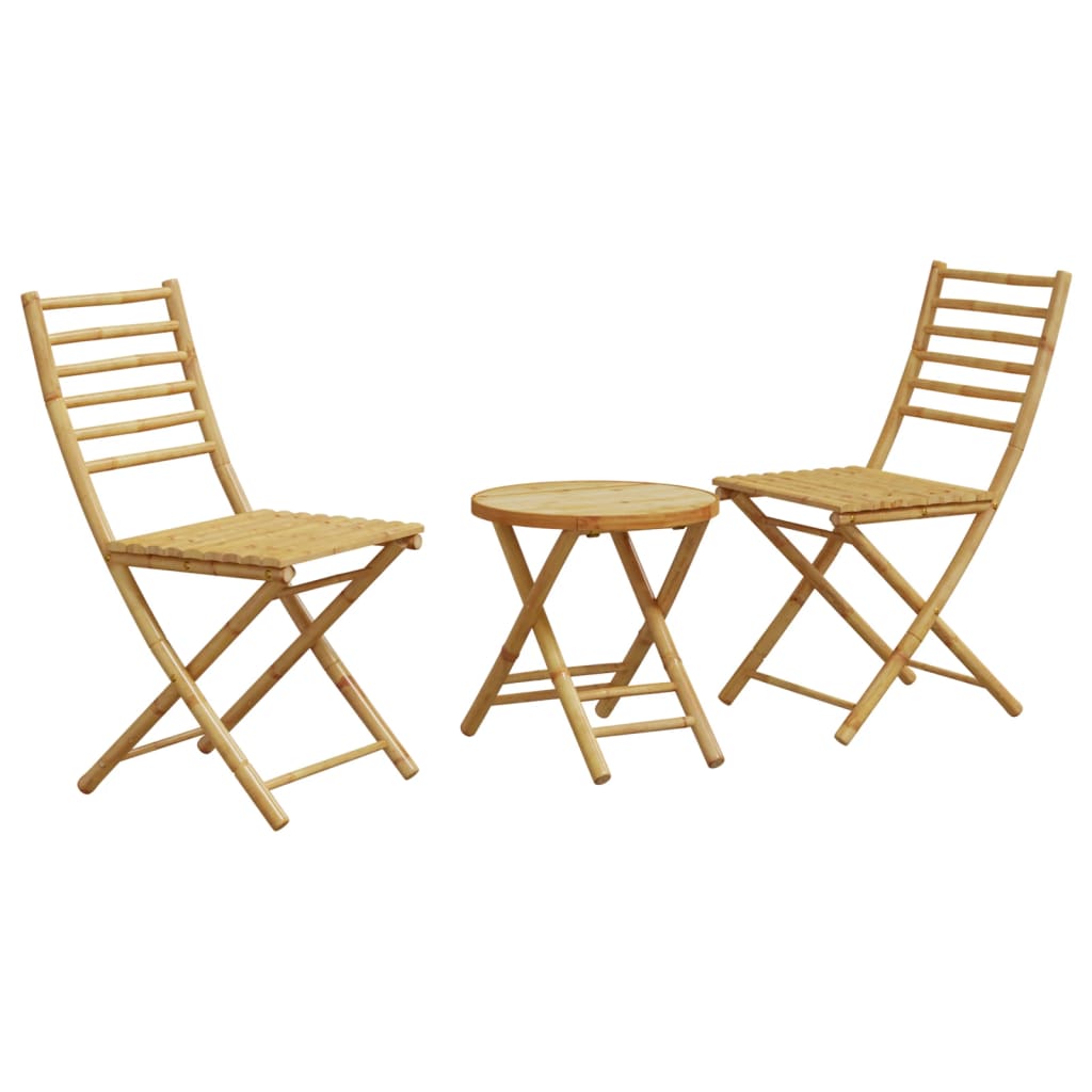 3-delige Bistroset bamboe is nu te koop bij PeponiXL, paradijselijk wonen!