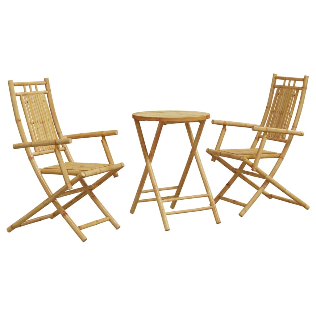 3-delige Bistroset bamboe is nu te koop bij PeponiXL, paradijselijk wonen!