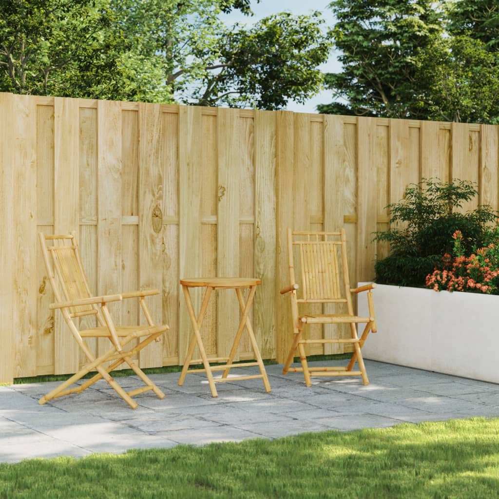 3-delige Bistroset bamboe is nu te koop bij PeponiXL, paradijselijk wonen!