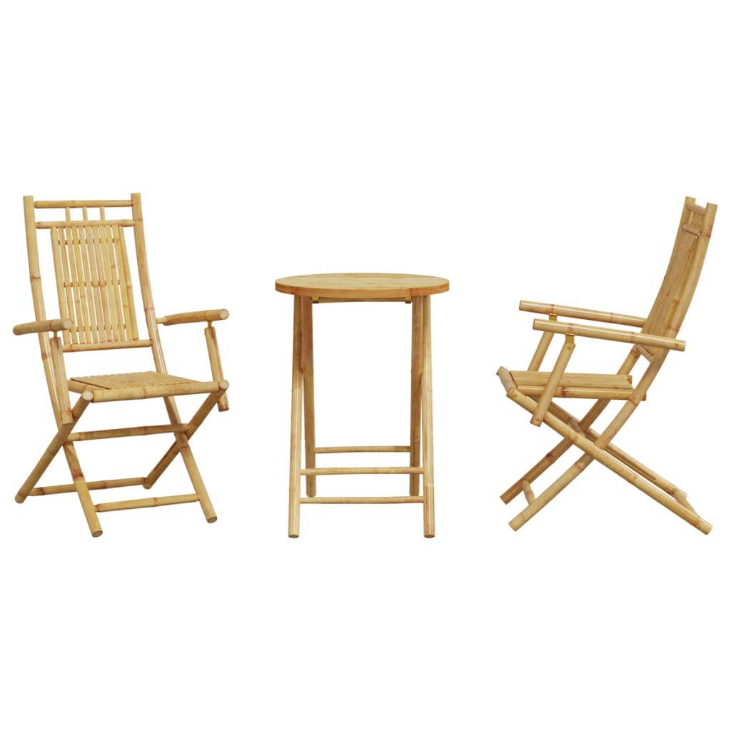 3-delige Bistroset bamboe is nu te koop bij PeponiXL, paradijselijk wonen!