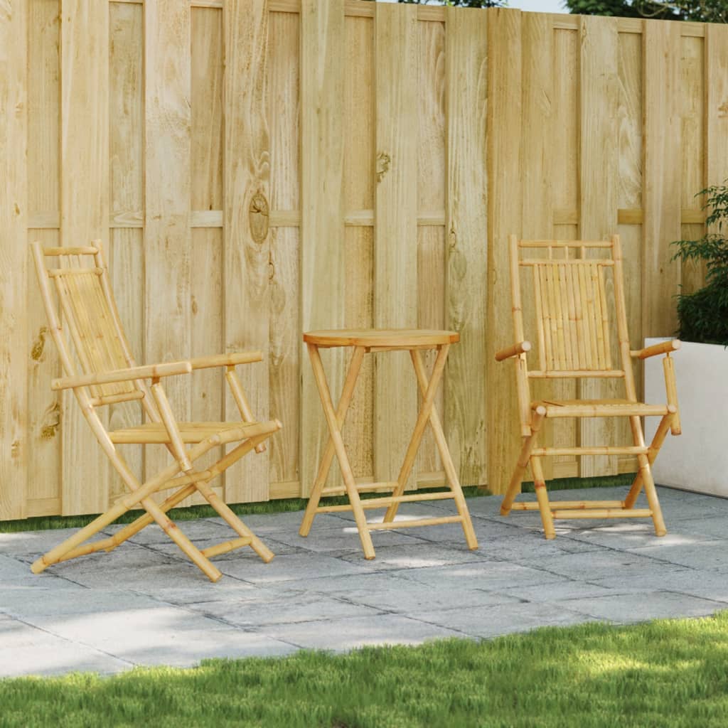 3-delige Bistroset bamboe is nu te koop bij PeponiXL, paradijselijk wonen!