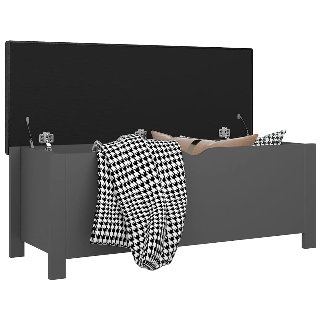 Opbergdoos met kussen grijs 105x40x45 cm is nu te koop bij PeponiXL, paradijselijk wonen!