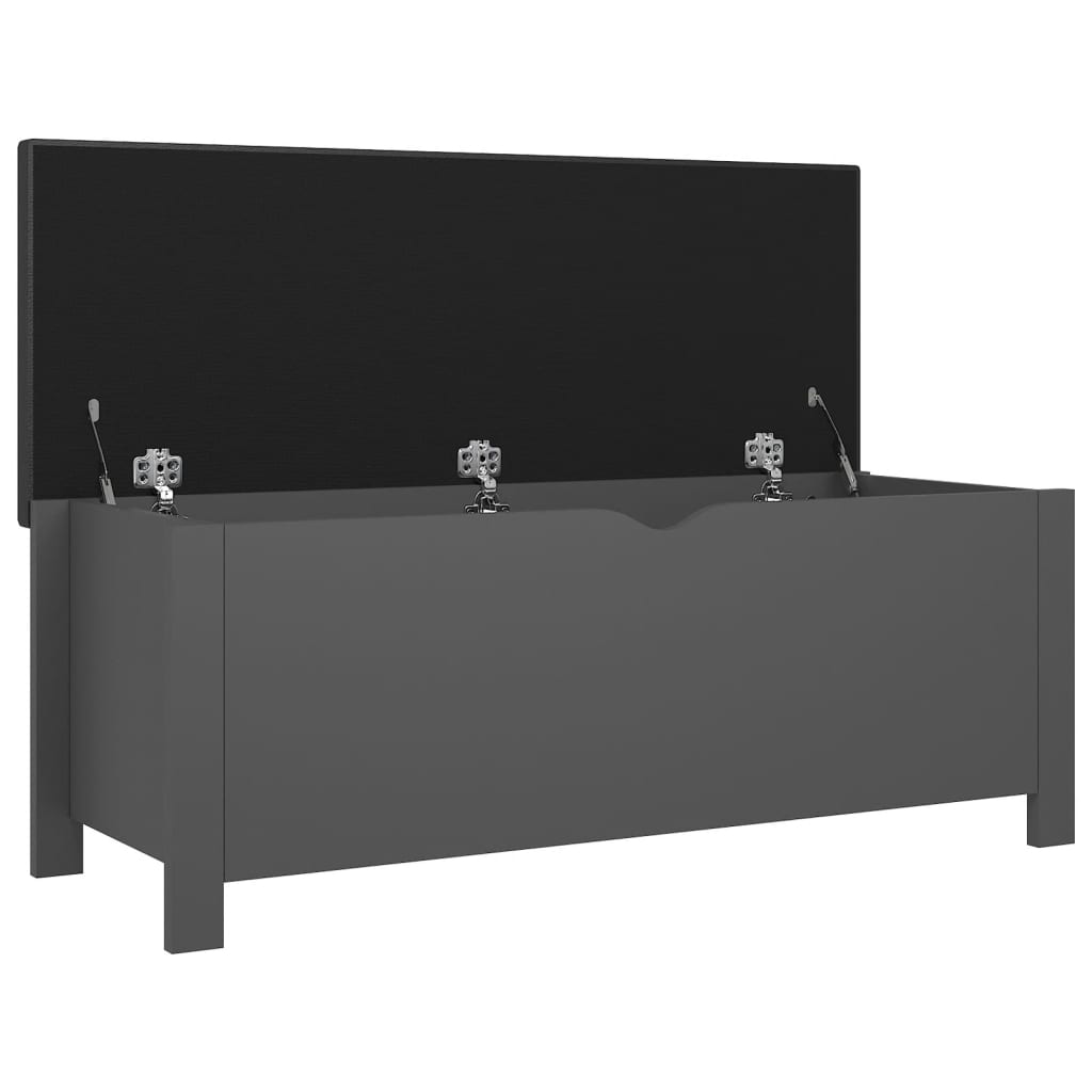 Opbergdoos met kussen grijs 105x40x45 cm is nu te koop bij PeponiXL, paradijselijk wonen!
