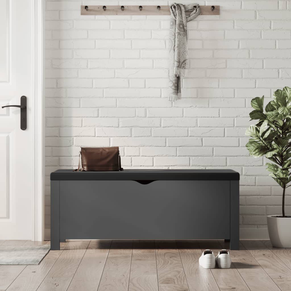 Opbergdoos met kussen grijs 105x40x45 cm is nu te koop bij PeponiXL, paradijselijk wonen!