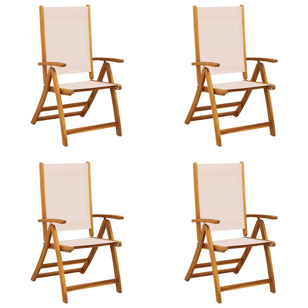 Tuinstoelen inklapbaar 4 st massief acaciahout en textileen is nu te koop bij PeponiXL, paradijselijk wonen!