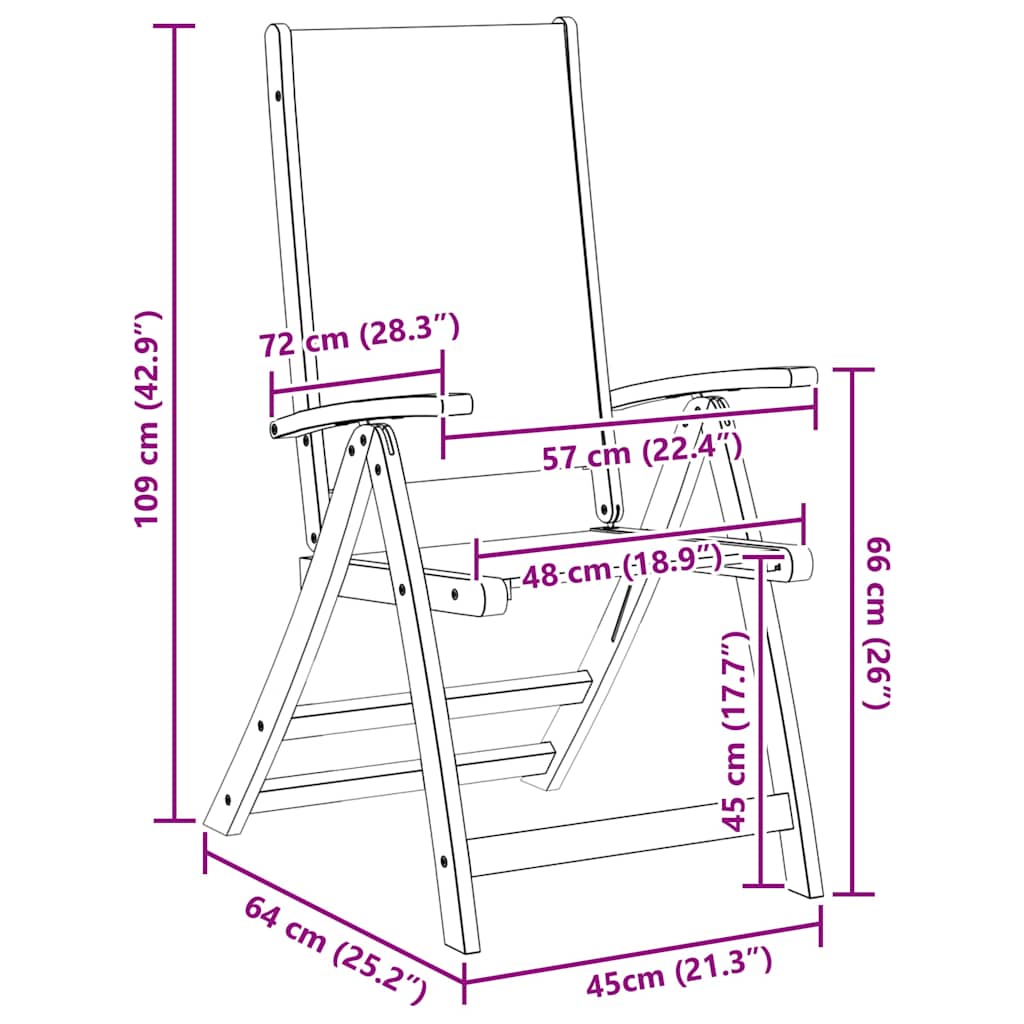 Tuinstoelen inklapbaar 4 st massief acaciahout en textileen is nu te koop bij PeponiXL, paradijselijk wonen!