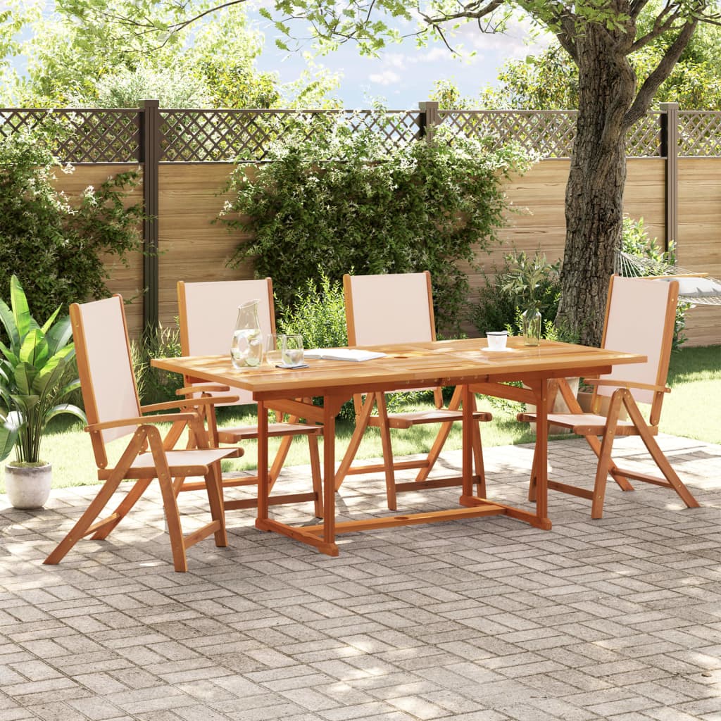 Tuinstoelen inklapbaar 4 st massief acaciahout en textileen is nu te koop bij PeponiXL, paradijselijk wonen!