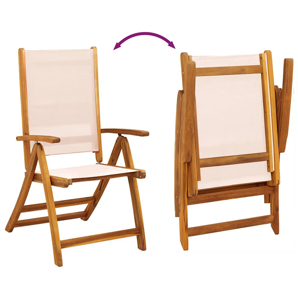 Tuinstoelen inklapbaar 6 st massief acaciahout en textileen is nu te koop bij PeponiXL, paradijselijk wonen!