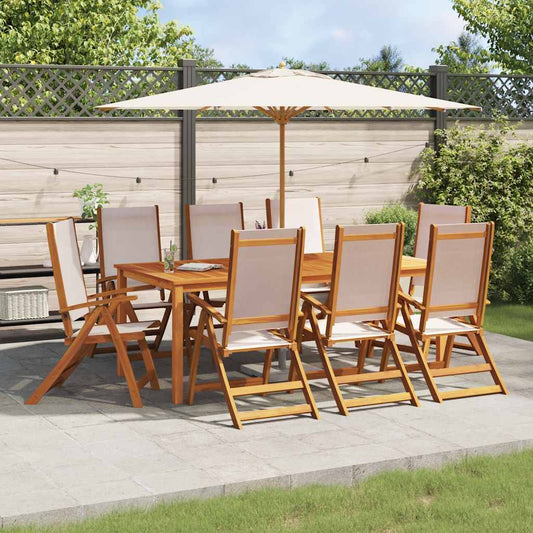 Tuinstoelen inklapbaar 8 st massief acaciahout en textileen is nu te koop bij PeponiXL, paradijselijk wonen!