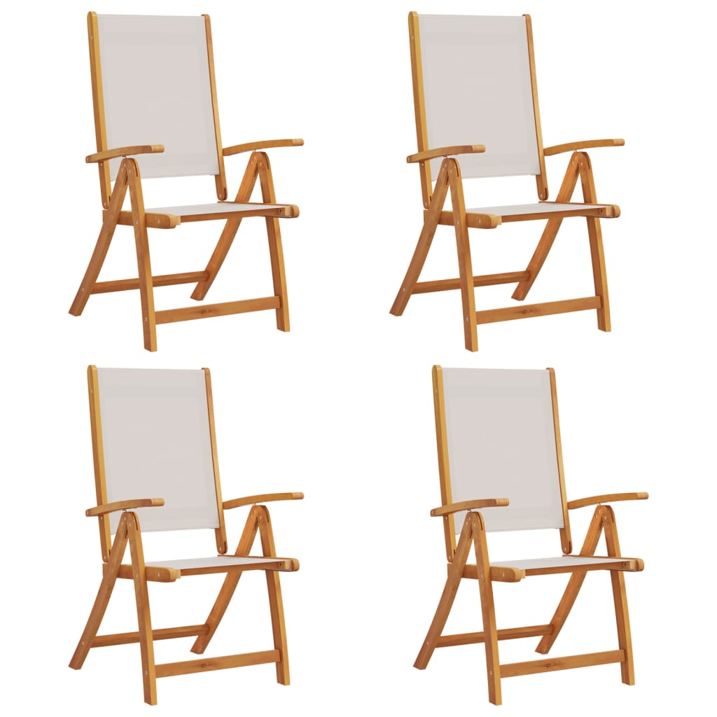 Tuinstoelen inklapbaar 4 st massief acaciahout en textileen is nu te koop bij PeponiXL, paradijselijk wonen!