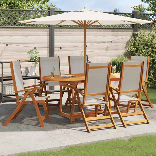 Tuinstoelen inklapbaar 6 st massief acaciahout en textileen is nu te koop bij PeponiXL, paradijselijk wonen!