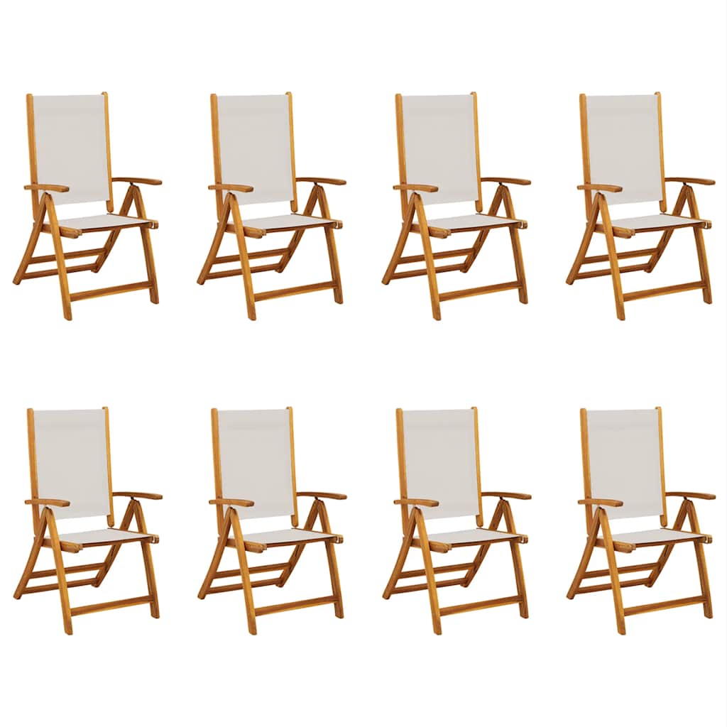 Tuinstoelen inklapbaar 8 st massief acaciahout en textileen is nu te koop bij PeponiXL, paradijselijk wonen!