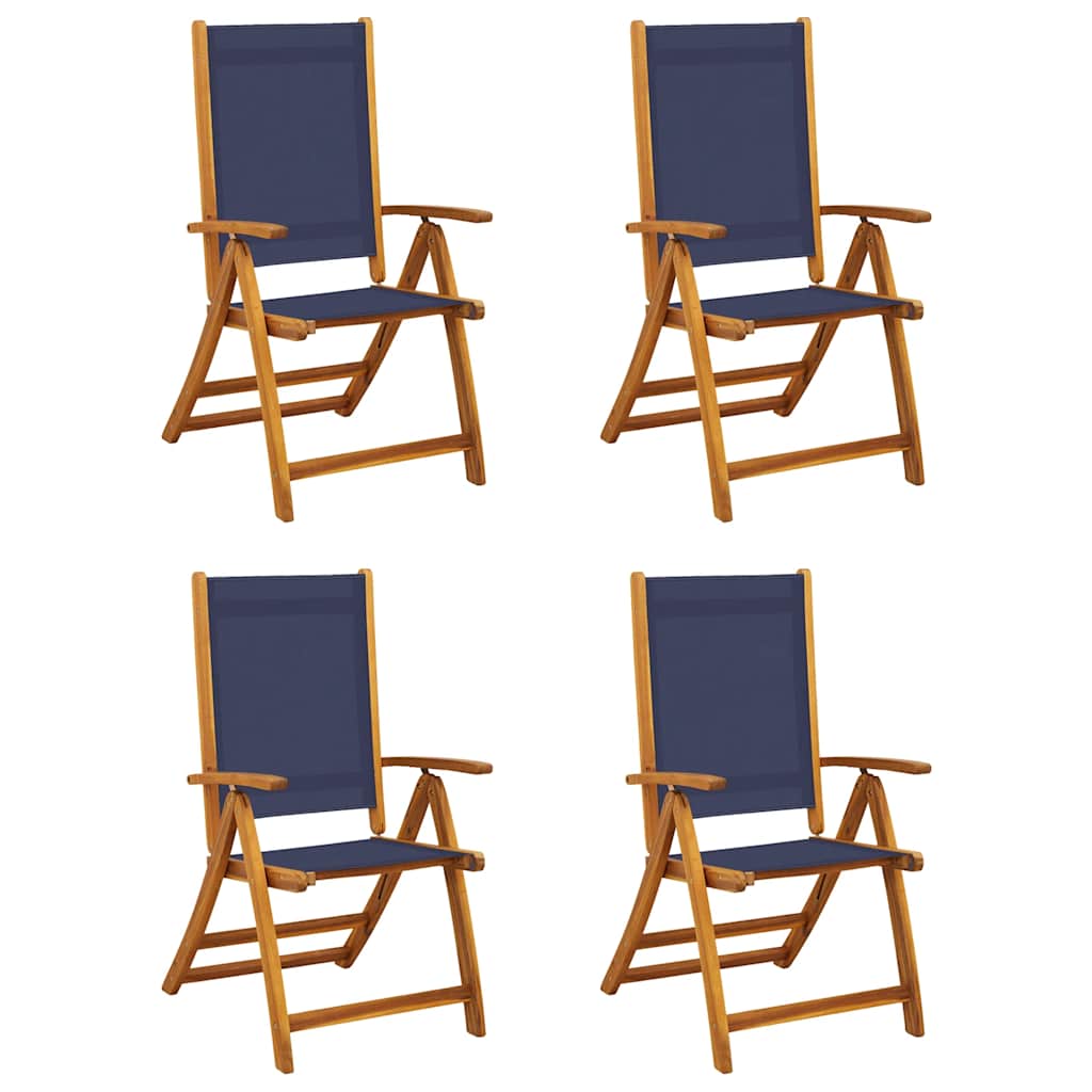 Tuinstoelen inklapbaar 4 st massief acaciahout en textileen is nu te koop bij PeponiXL, paradijselijk wonen!
