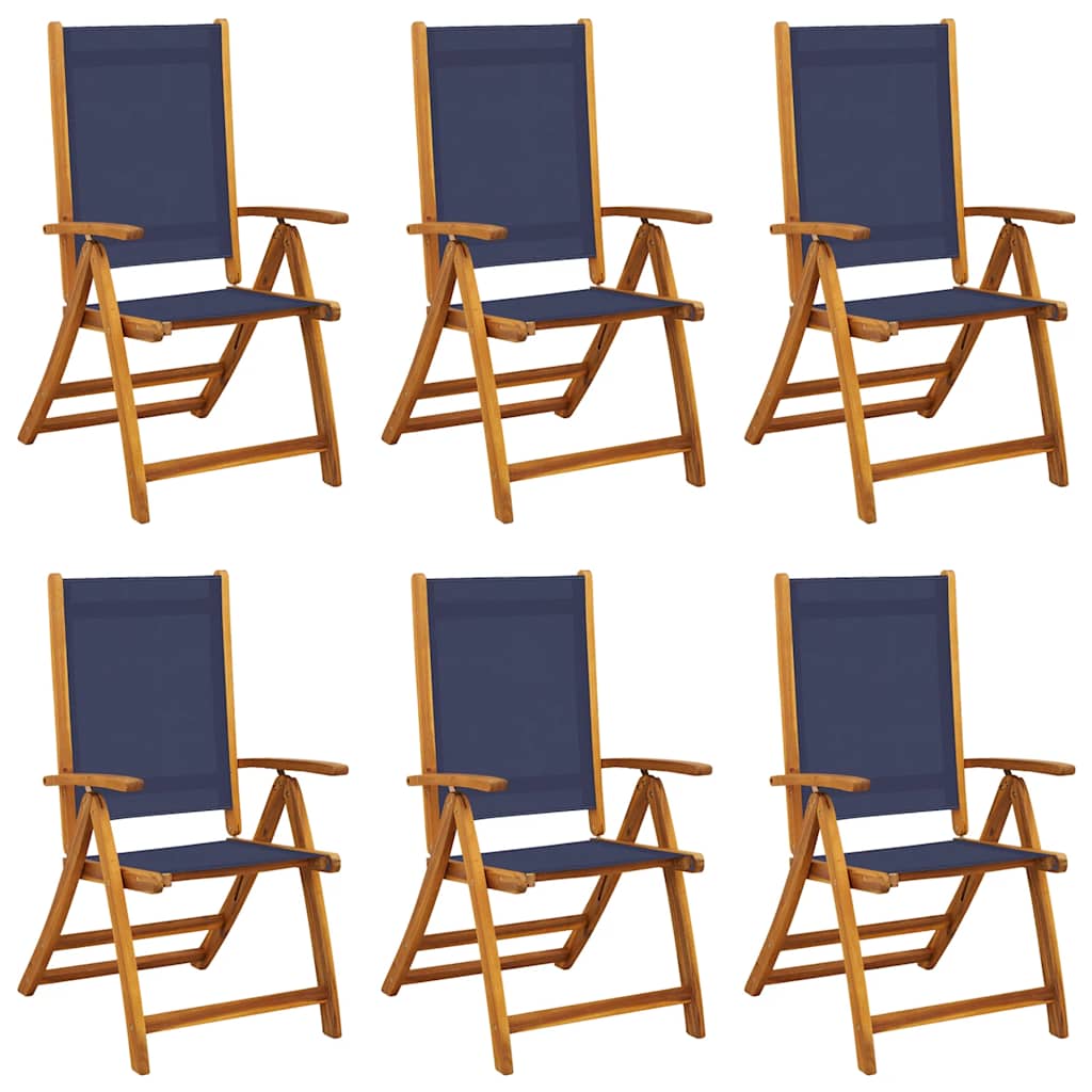 Tuinstoelen inklapbaar 6 st massief acaciahout en textileen is nu te koop bij PeponiXL, paradijselijk wonen!