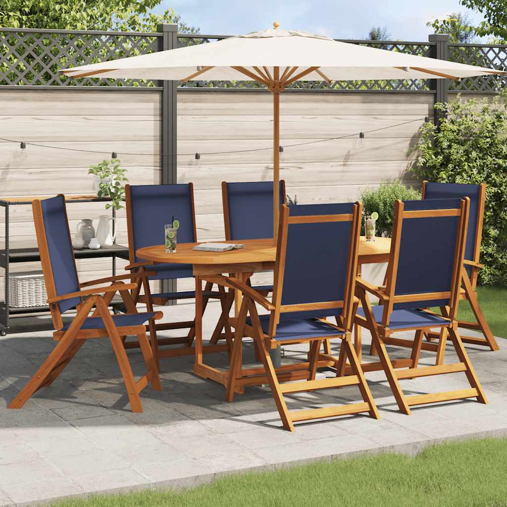 Tuinstoelen inklapbaar 6 st massief acaciahout en textileen is nu te koop bij PeponiXL, paradijselijk wonen!