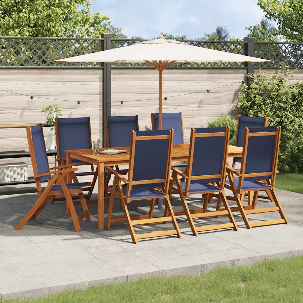 Tuinstoelen inklapbaar 8 st massief acaciahout en textileen is nu te koop bij PeponiXL, paradijselijk wonen!