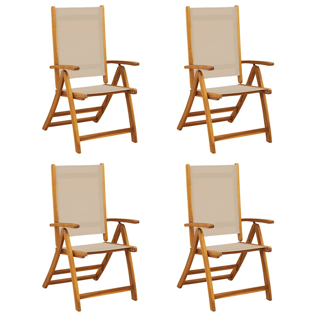 Tuinstoelen inklapbaar 4 st massief acaciahout en textileen is nu te koop bij PeponiXL, paradijselijk wonen!