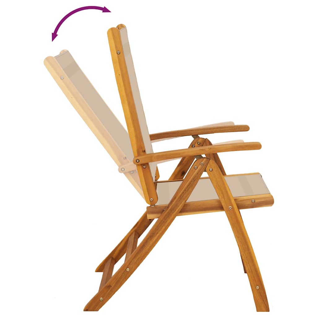 Tuinstoelen inklapbaar 6 st massief acaciahout en textileen is nu te koop bij PeponiXL, paradijselijk wonen!