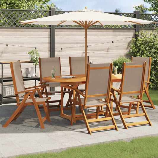 Tuinstoelen inklapbaar 6 st massief acaciahout en textileen is nu te koop bij PeponiXL, paradijselijk wonen!