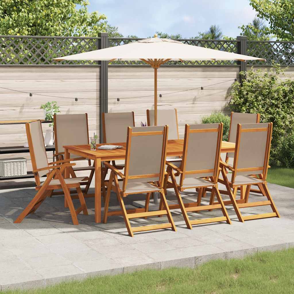 Tuinstoelen inklapbaar 8 st massief acaciahout en textileen is nu te koop bij PeponiXL, paradijselijk wonen!