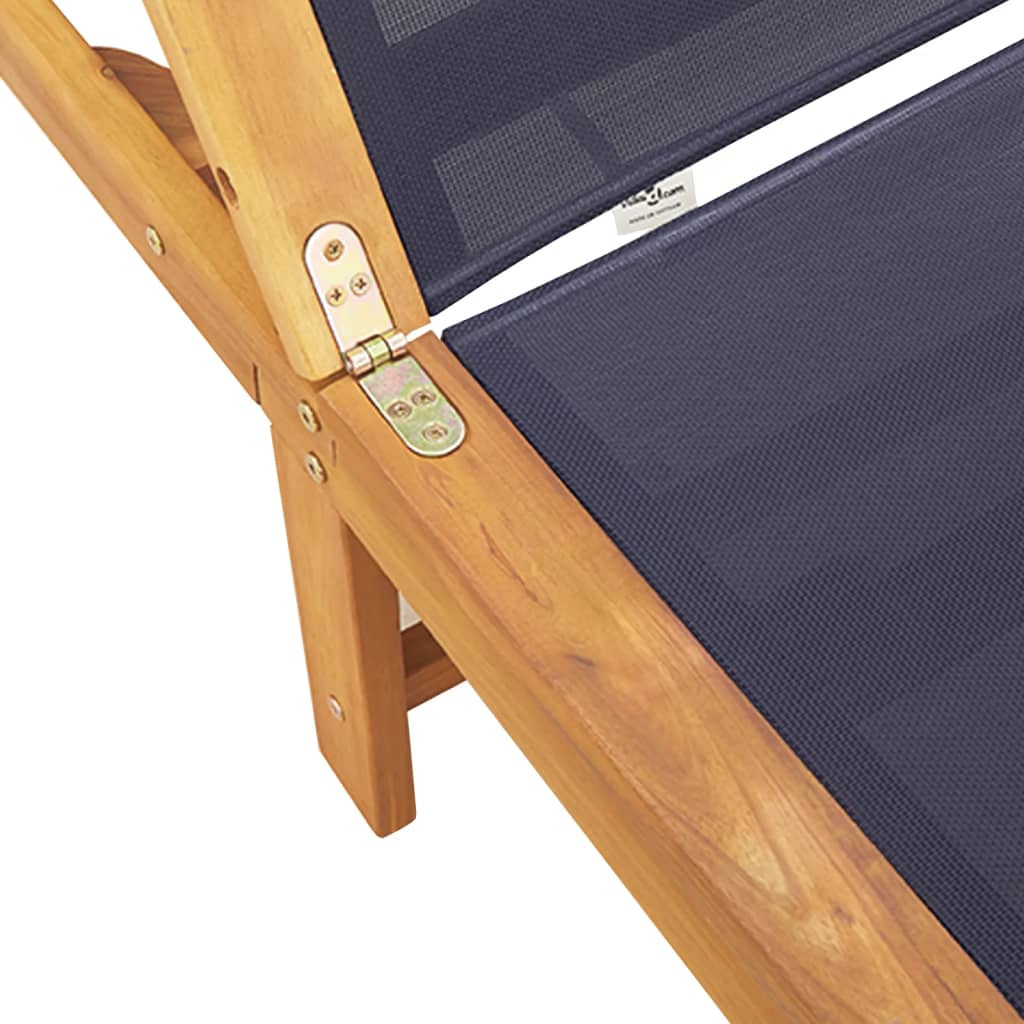 Ligbedden 2 st massief acaciahout en textileen blauw is nu te koop bij PeponiXL, paradijselijk wonen!