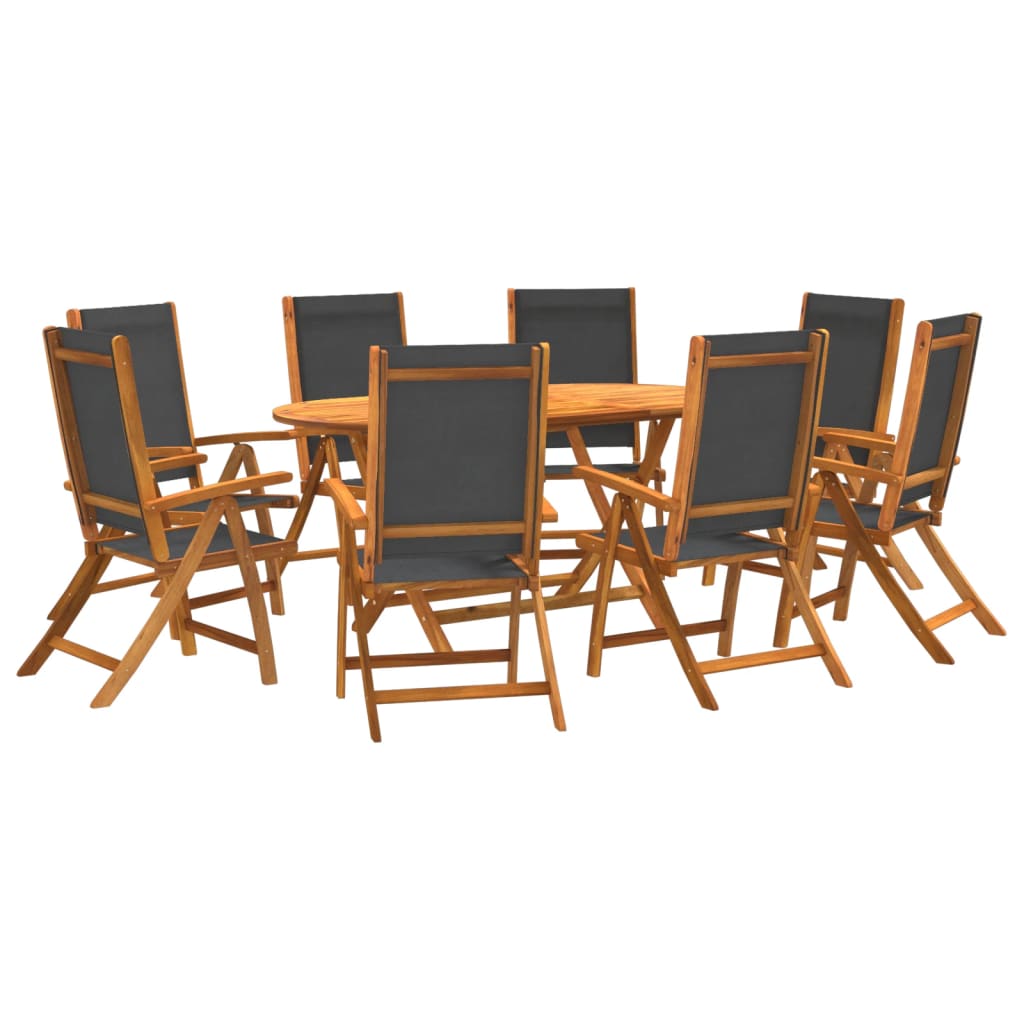 9-delige Tuinset massief acaciahout en textileen is nu te koop bij PeponiXL, paradijselijk wonen!